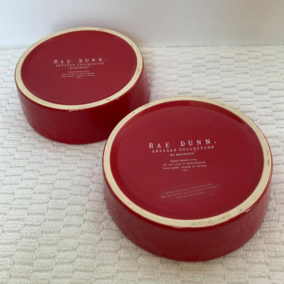 Rae Dunn by Magenta - Red HO HO HO Small Pet Food/Water Bowls - 2-Pack - Picture 6 of 10